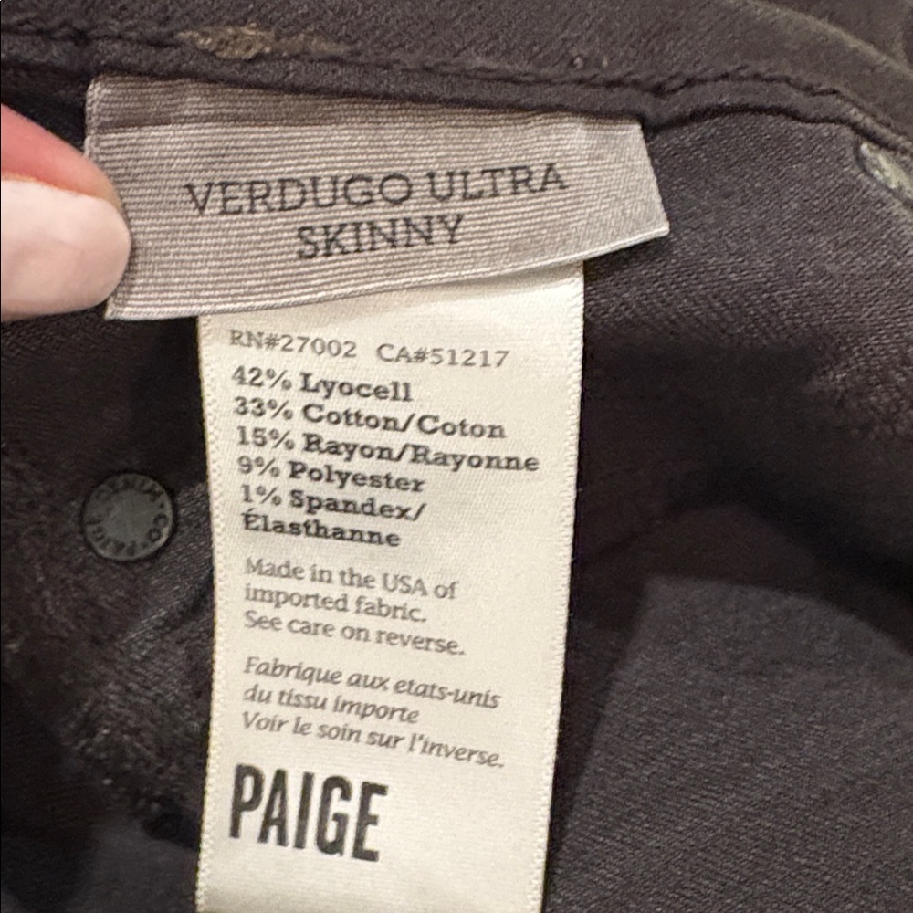 PAIGE Verdugo Ultra Skinny Jeans in dark chocolate brown - Picture 5 of 6